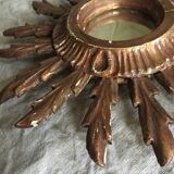 Gilded wood sun mirror, 60s