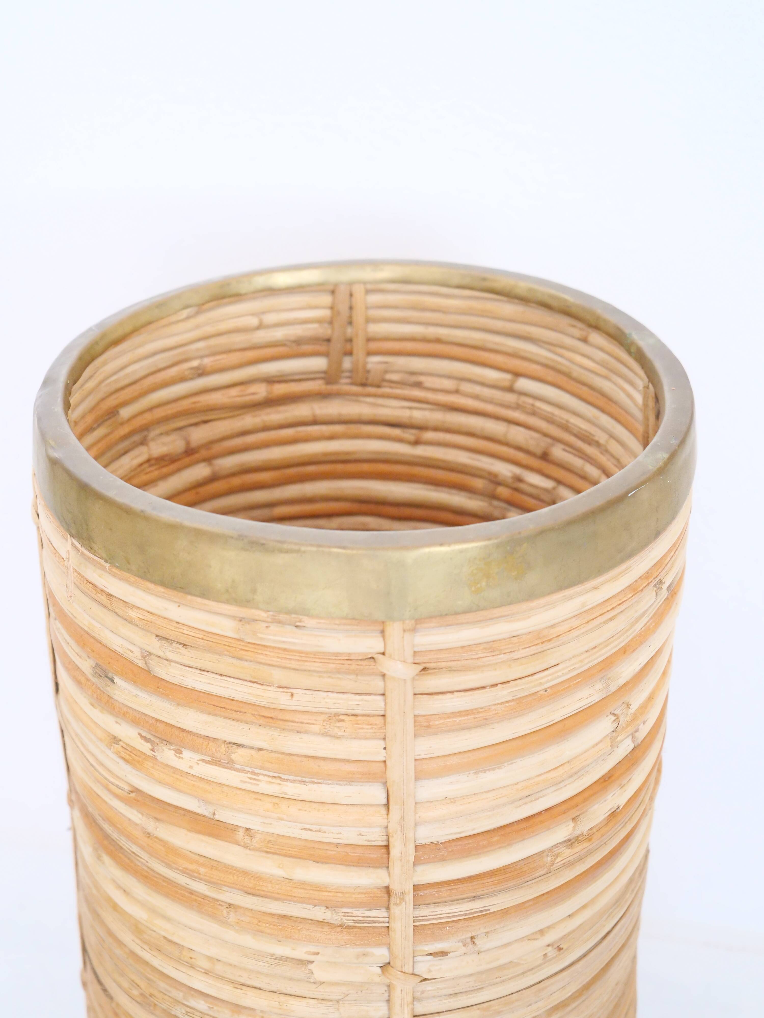 Umbrella stand ratan bamboo