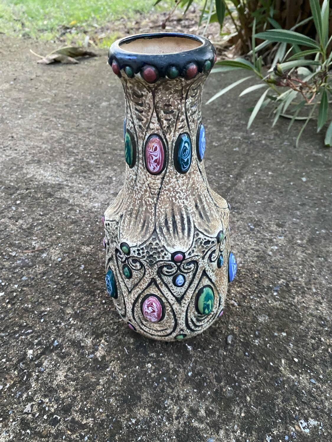 Vase 1920, style art. Déco 1920 céramique, émaillée.