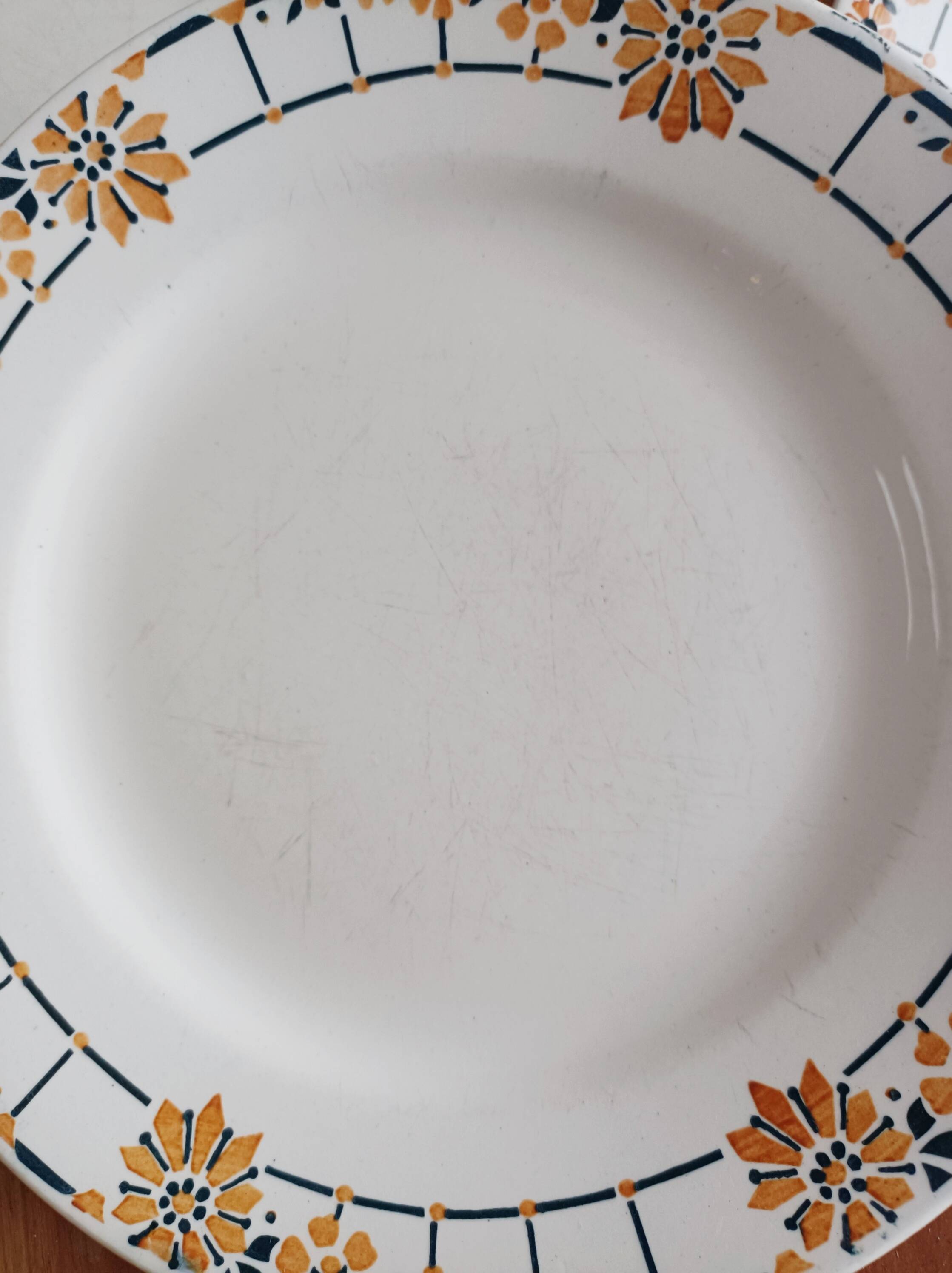 Set of 6 Ceranord dinner plates