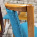 Set of 5 vintage spindle foot bistro chairs 1960"