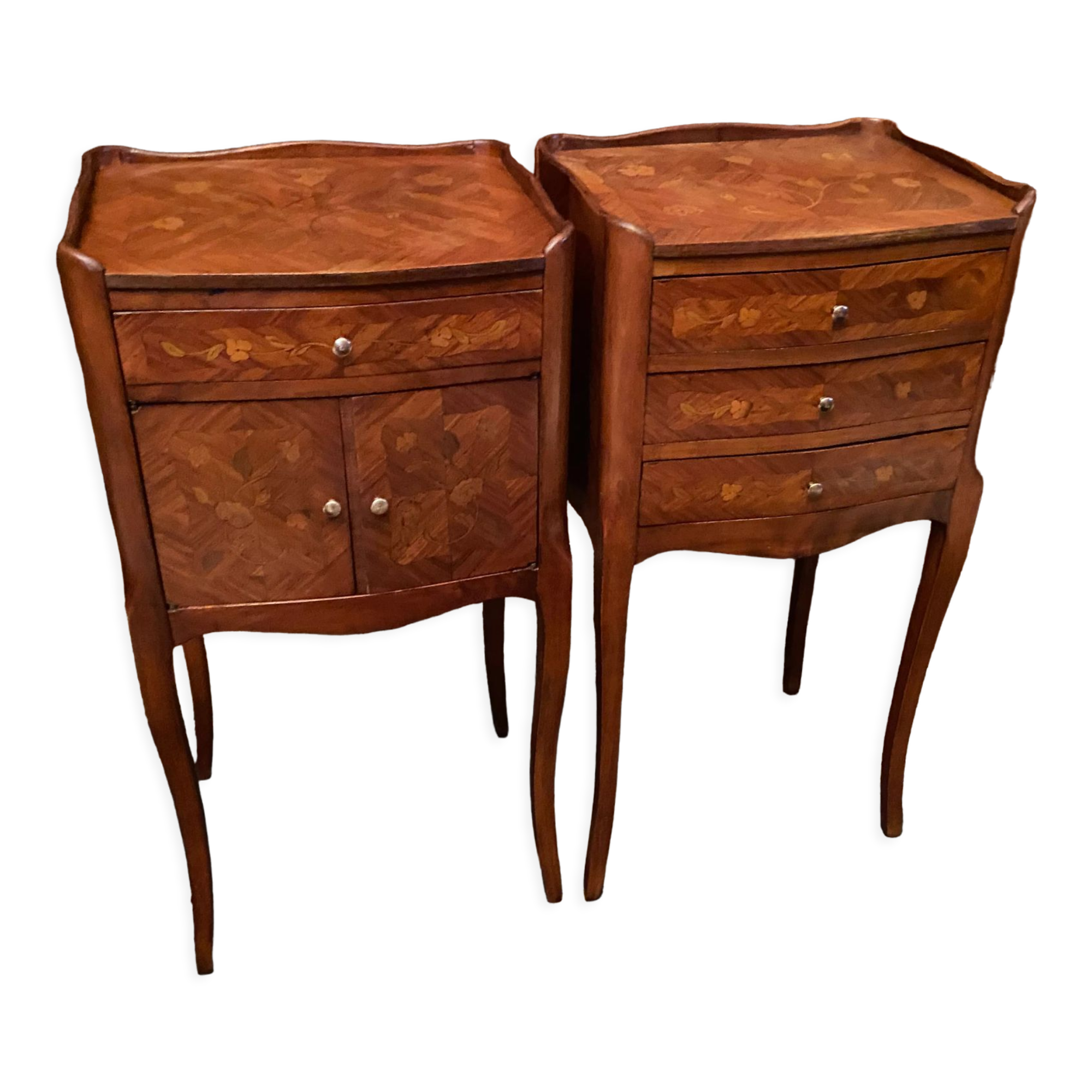 Pair of bedside tables Louis XV style