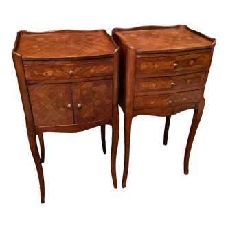 Pair of bedside tables Louis XV style