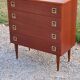 Vintage mahogany chest of drawers from the 60s conical feet 4 drawers