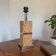 Vintage table lamp chrome and cork seventies