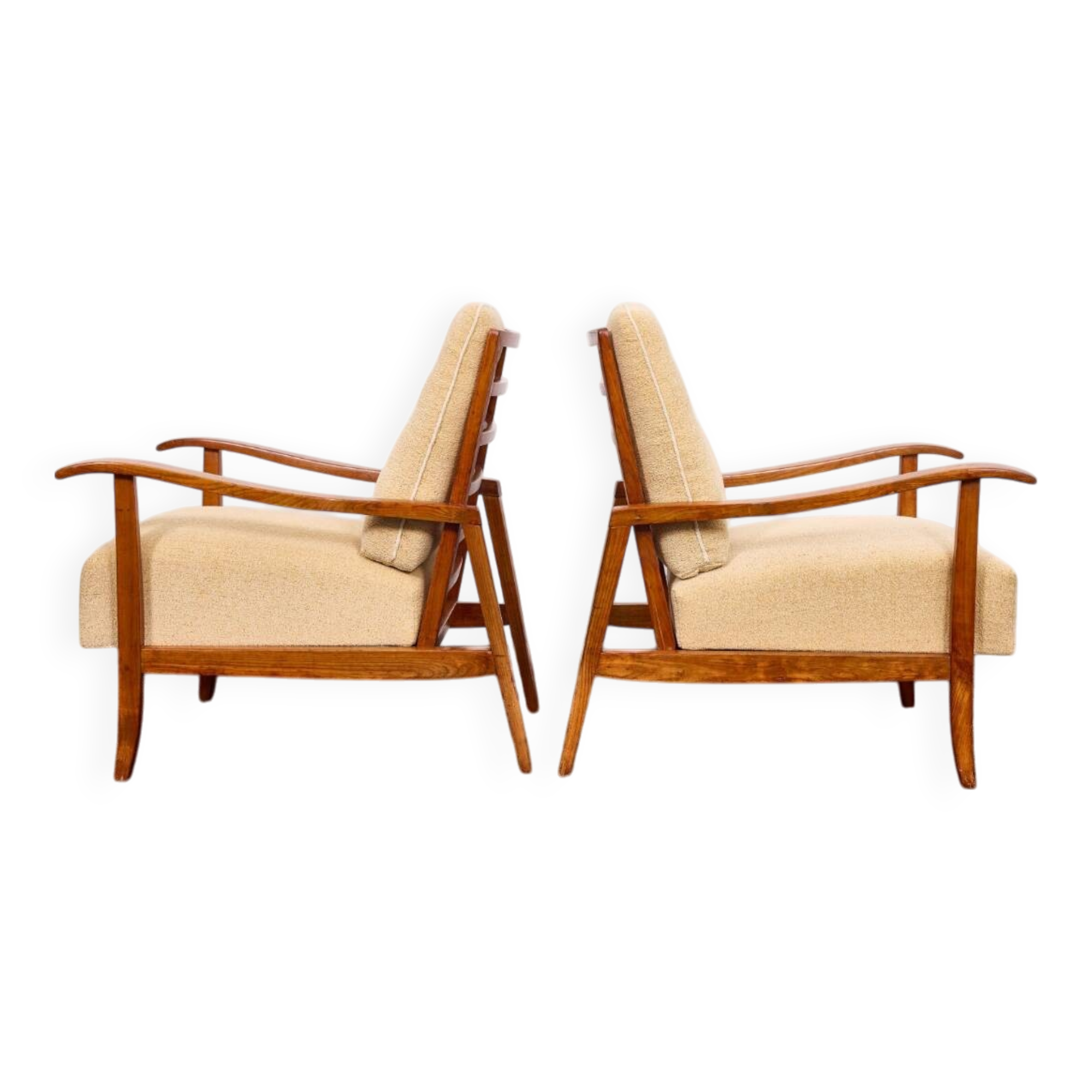 Paire de fauteuils vintage – Attributés à Károly Nagy, Hongrie, années 1940