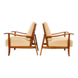 Paire de fauteuils vintage – Attribués à Károly Nagy, Hongrie, années 1940