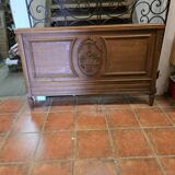 Old Louis XVI style oak headboard, 144cms L