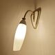 Mid Century Flexible Brass Glass Wall Light