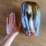 Magnificent vintage multicolor vase numbered from the 50s and 60s