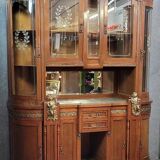 Très Rare buffet bibliothéque aux Putti Empire de forme demie lune