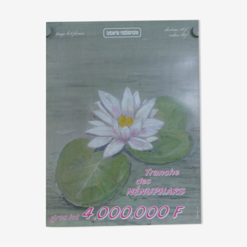 Original National Lottery Lottery Slice of nenuphars 1985