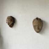 Pair of African Fang and Punu masks from Gabon
