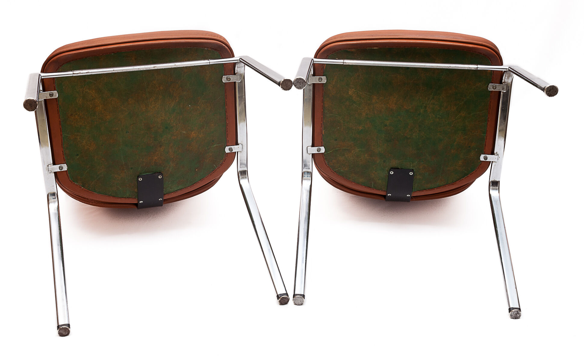 Pair of leather armchairs