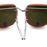 Pair of leather armchairs