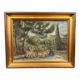 Georges Auphan 1970: oil on canvas depicting an animated landscape