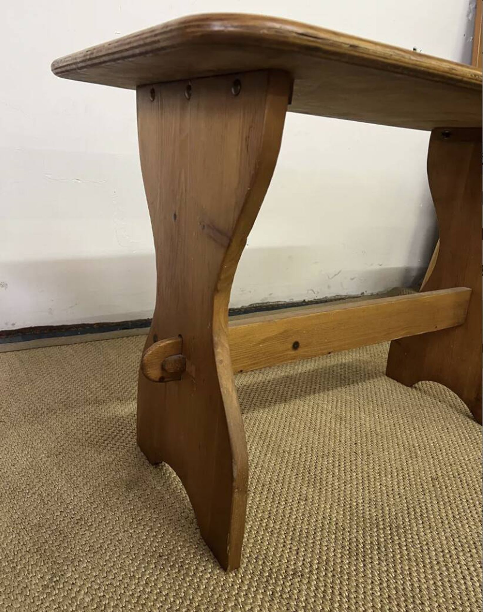 Vintage wooden table and 4 chairs set