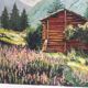 Tableau montagne signé