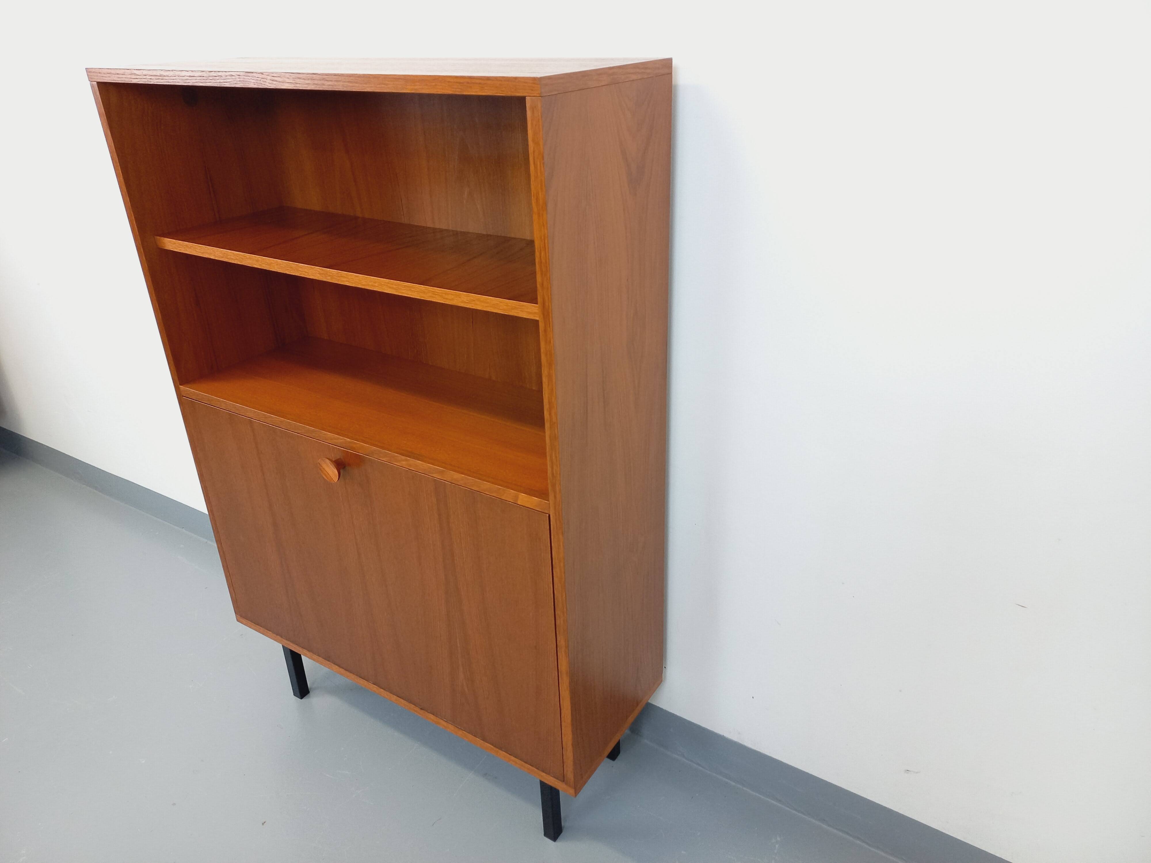 Vintage Scandinavian modernist style teak storage bookcase