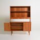 Teak bookcase with writing desk, Scandinavian production, 1960s