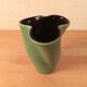 Vase Elchinger trilobed ceramic two-tone green black 60s