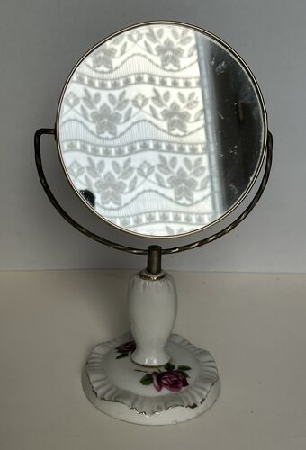 Miroir de toilette double face pivotant 14x24cm