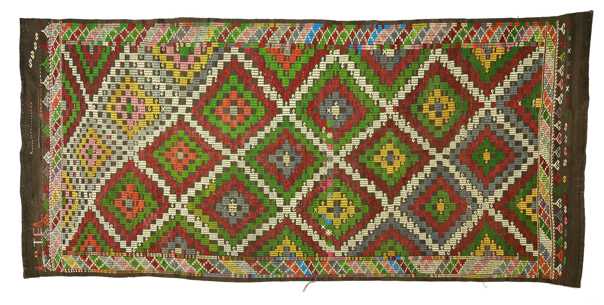 Anatolian handmade kilim rug 337 cm x 167 cm