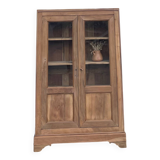 Armoire parisienne ancienne vaisselier bibliothèque en bois massif brut