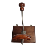Double hook in metal and wood