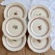 6 antique flat plates made of ironstone from Sarreguemines - Armelle model