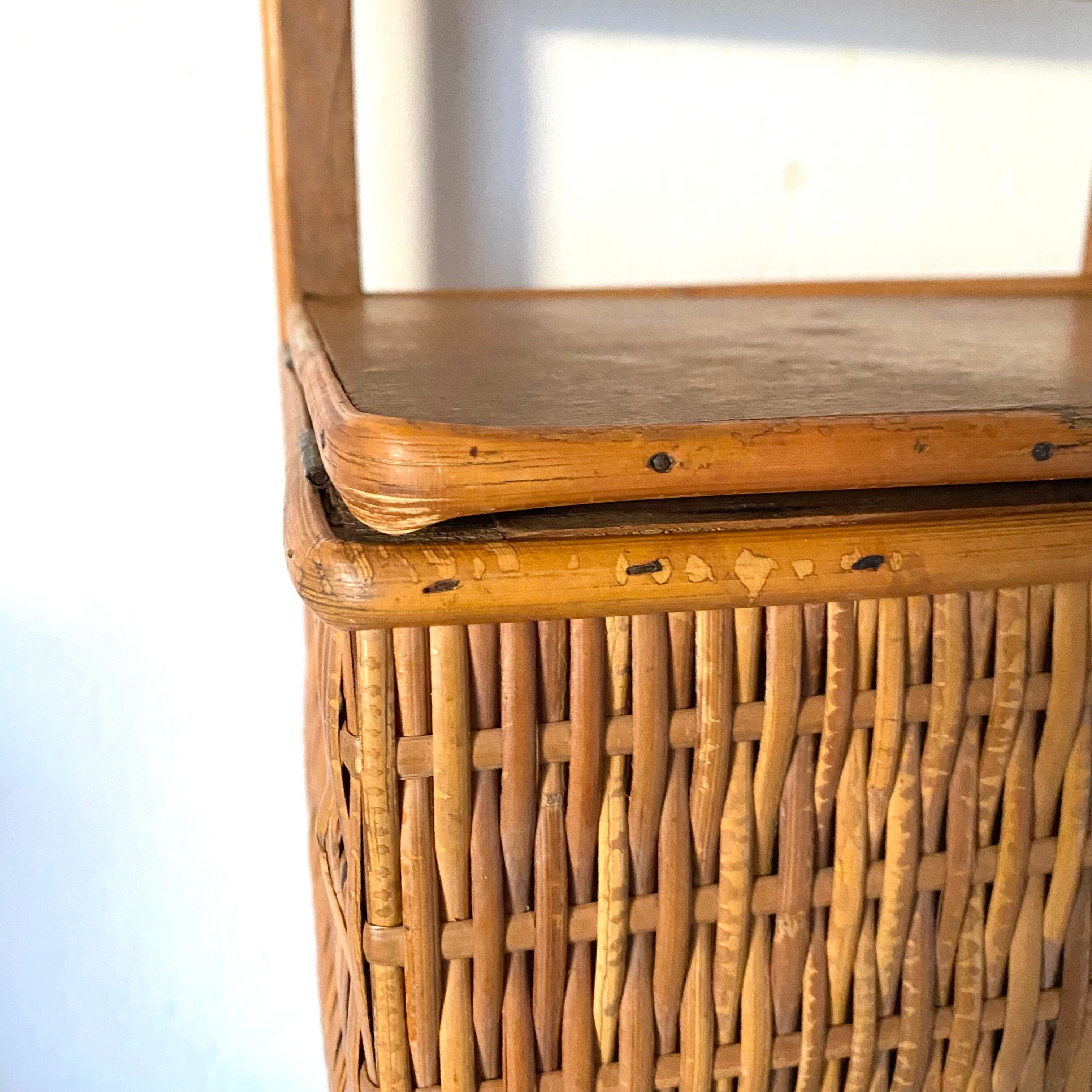 Rattan bread hutch