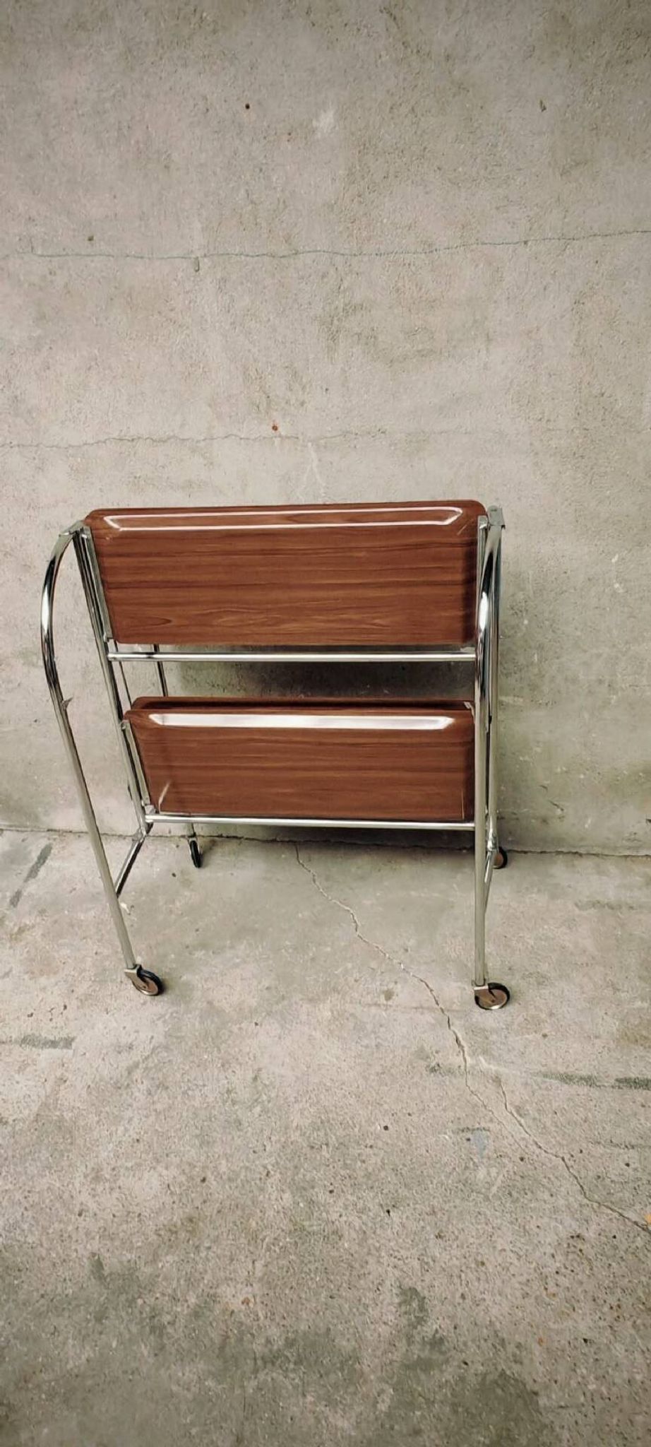 Table roulante et pliable années 70