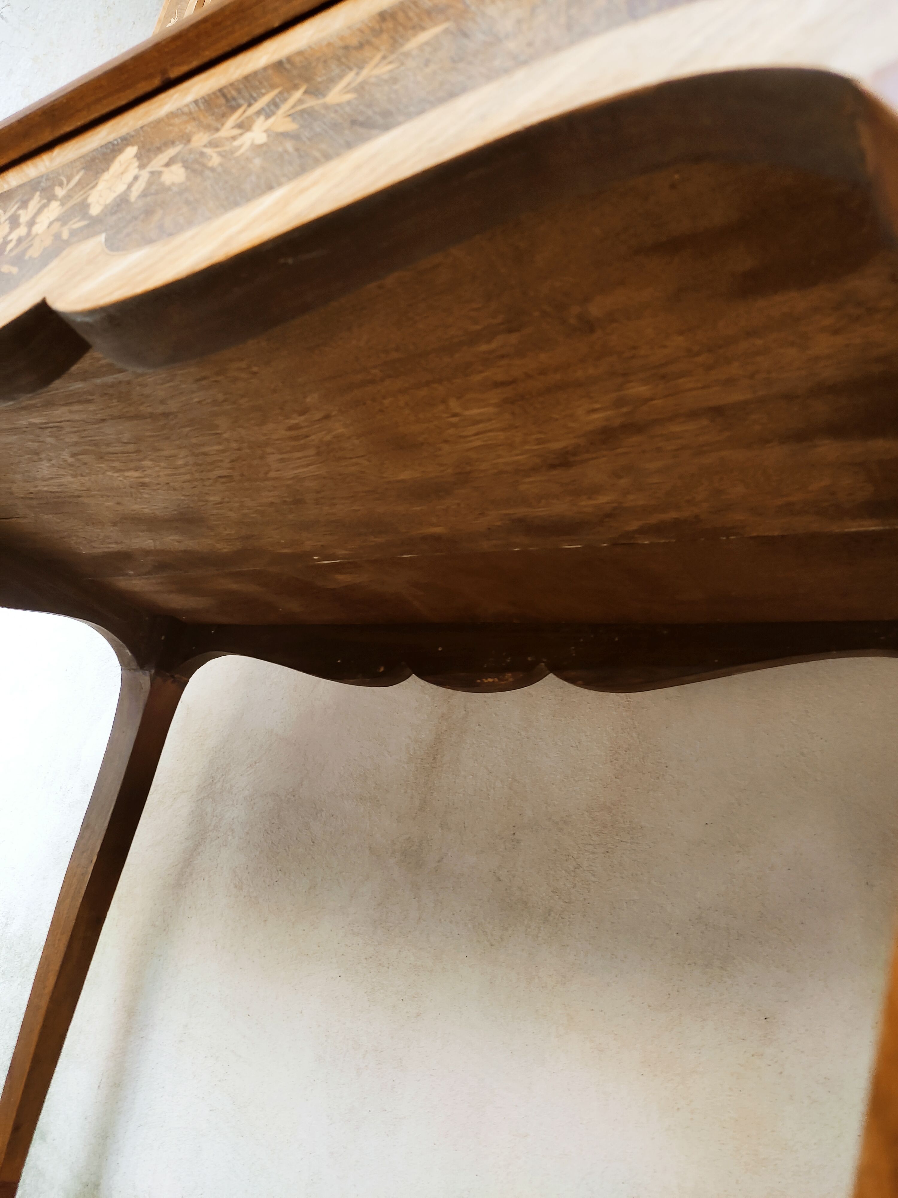 Secretary with marquetry library