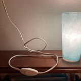 Lampe en verre bleue