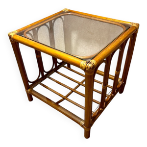 Table basse en rotin