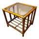 Table basse en rotin vintage