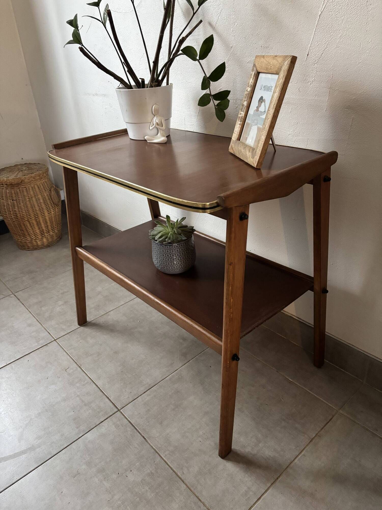 Sideboard / Vintage Scandinavian bar cart in teak (1960s)