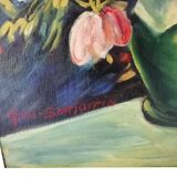 Ancient bouquet of flowers table