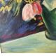 Tableau ancien bouquet de fleurs