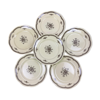 Set of 6 dinner plates Gefle Sweden model Anglo