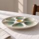 Set of 9 vintage oyster plates Salins France