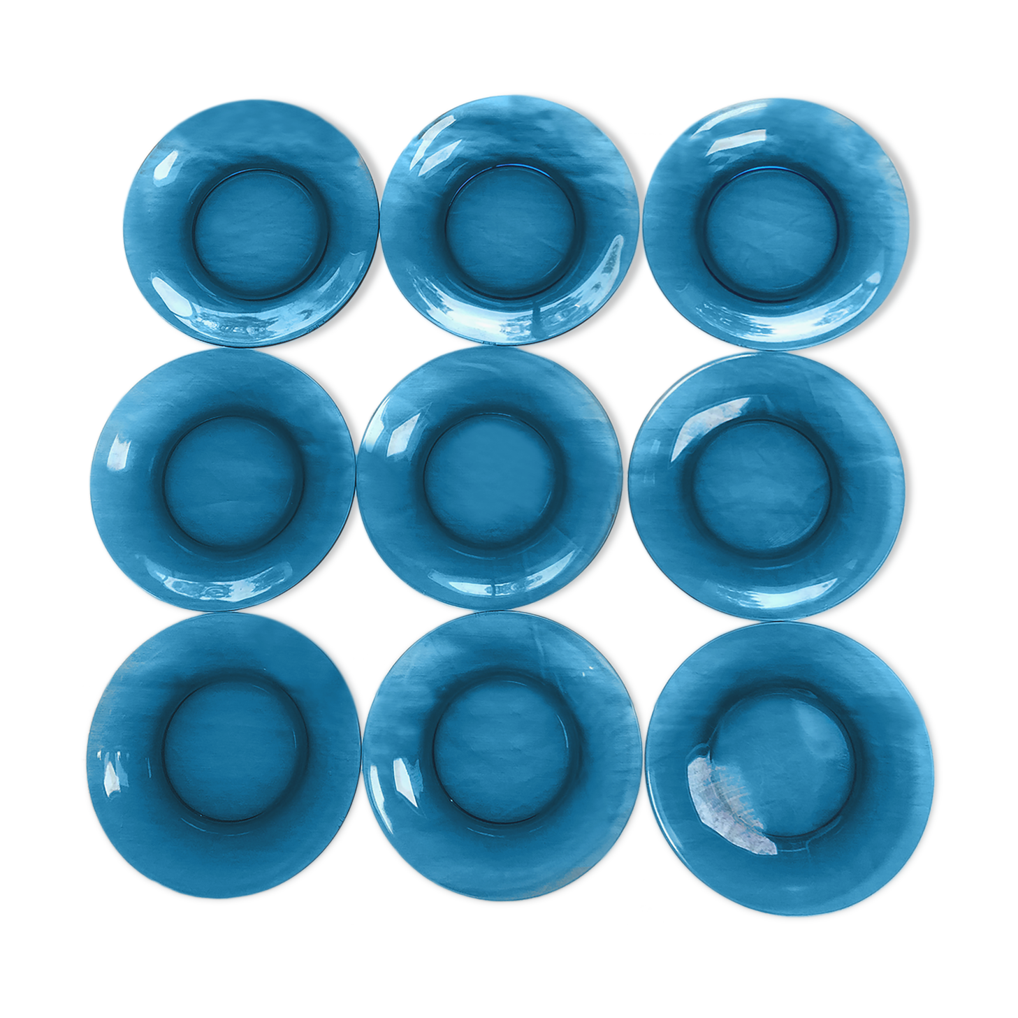 Vereco blue dessert plate set
