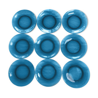 Vereco blue dessert plate set