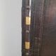 Vintage storage column with clock, solid wood