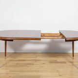 Art Deco Round Extendable Teak Dining Table, France, 1930s