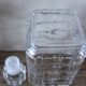 Vintage relief square glass whisky carafe