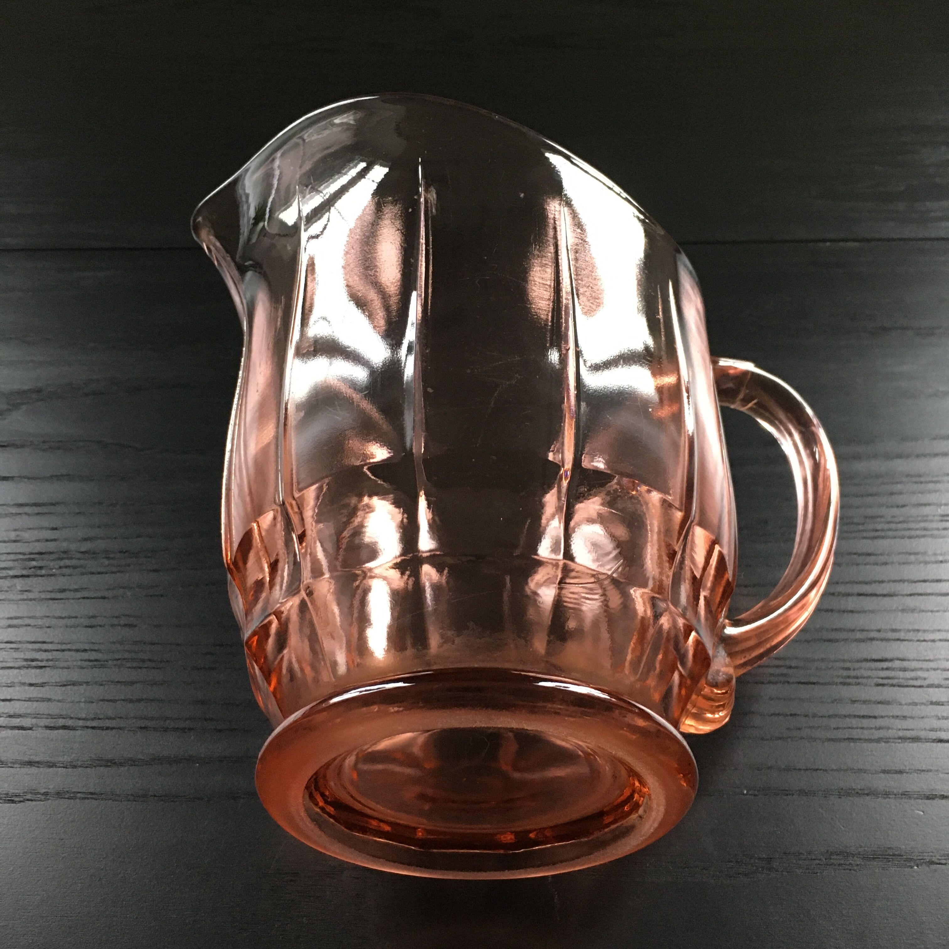 Pitcher pink glass
