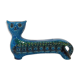 Vintage cat statue, Aldo Londi for Bitossi, Rimini blue series