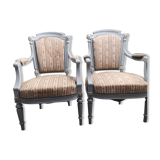 Pair of Louis XVI style armchairs