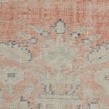 Tapis Oushak Vintage Corail Beige Pastel, 215x319 Cm